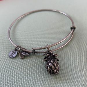 Alex and Ani pineapple charm bracelet.